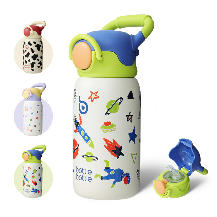 BOTTLE BOTTLE Kids Insulated Water Bottle 16 oz Astronaut