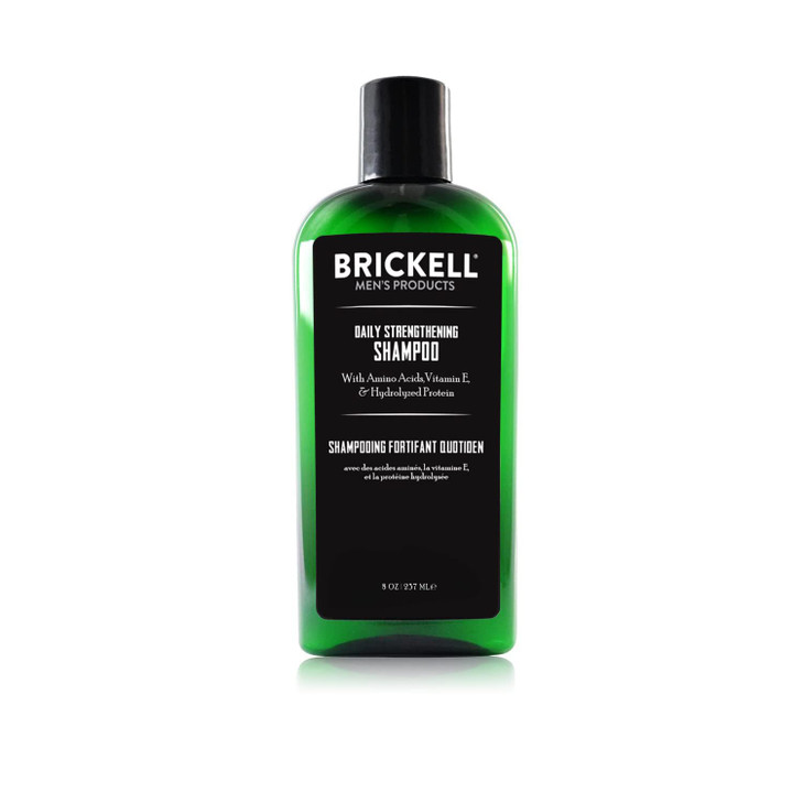 Brickell Men's Products Daily Strengthening Shampoo for Men, Mint & Tea Tree Oil To Soothe Dry and Itchy Scalp,