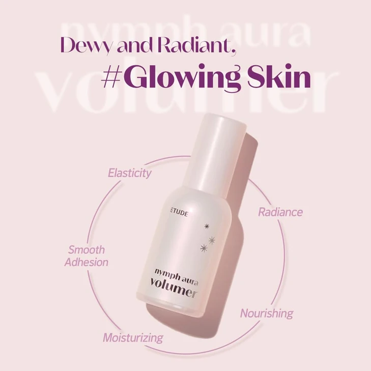ETUDE Nymph Aura Volumer Face Primer, Hydrating Glow, 0.81fl oz