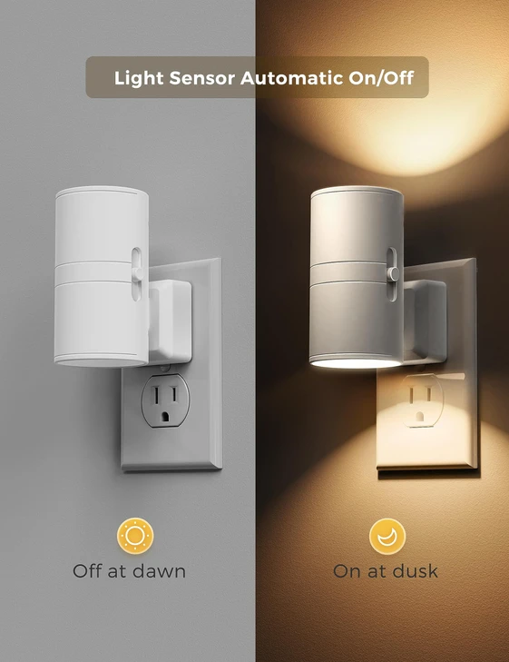 L LOHAS LED Night Light Plug in, Night Lights Plug into Wall, Soft White