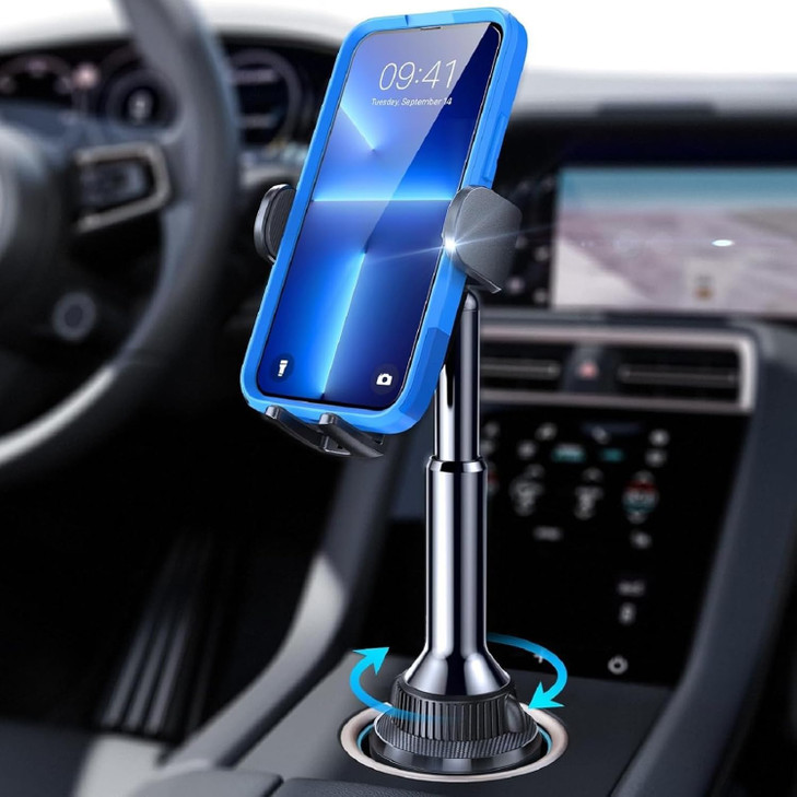 LISEN Cup Holder Phone Holder [No Shaking] Phone Holder for Car, 360° Adjustable iPhone Holder Car Accessories for