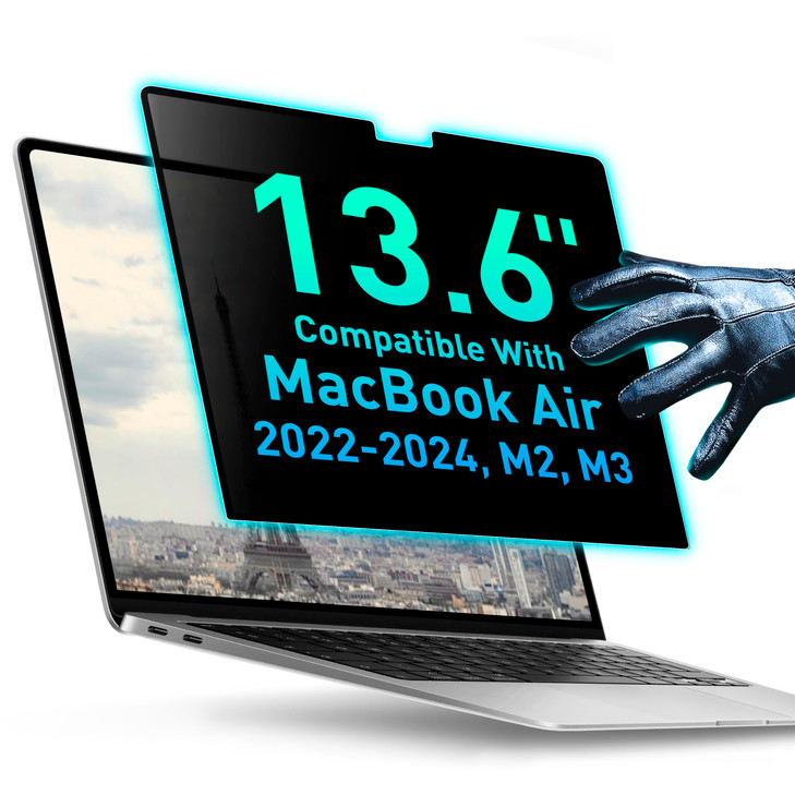 Magnetic Privacy Screen Compatible with MacBook Air 13.6" 2022, 2023, 2024, 2025, M2, M3, M4 Anti-Blue Light Laptop
