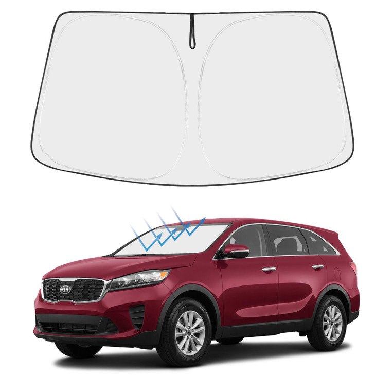 Proadsy Custom Fit 2016-2020 Kia Sorento Windshield Sun Shade, Blocks Heat