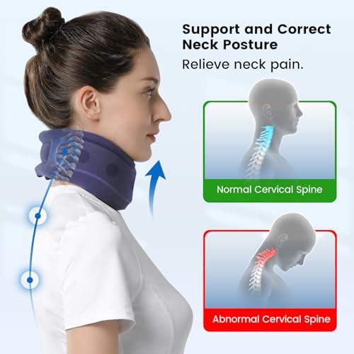 Velpeau Neck Brace for Neck Pain and Support - Soft Cervical Collar for Sleeping, Snoozing, Sleeping Upright,