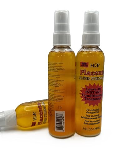 Hask Placenta Leave-In Conditioning Treatment Super Strength 6 Ounce (175ml) (3 Pack)