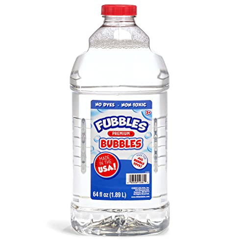 Little Kids Bubbles by Fubbles | Made in The USA | 64oz Non Toxic Bubble Solution | Refill Solution for Bubble