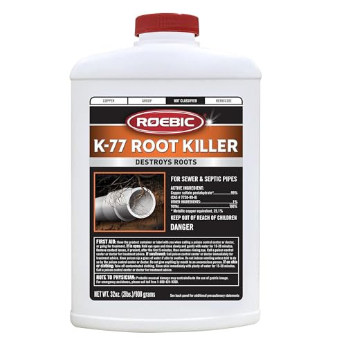 Roebic K-77 Granular Tree Root Killer, Chemical Septic System, Drain Field and Sewer Line Pipe Clog Remover and Root