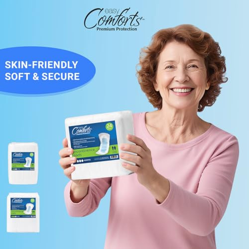 Premium Protection Incontinence Pads for Seniors, 30ct by Easy Comforts