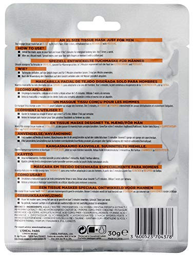 L'Oreal Paris Men Expert Hydra Energetic Face Mask For Men ( 30g / 1.05 Oz )