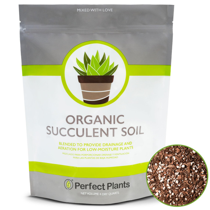 Perfect Plants Succulent & Cactus Soil, 4 qt, Organic Potting Mix