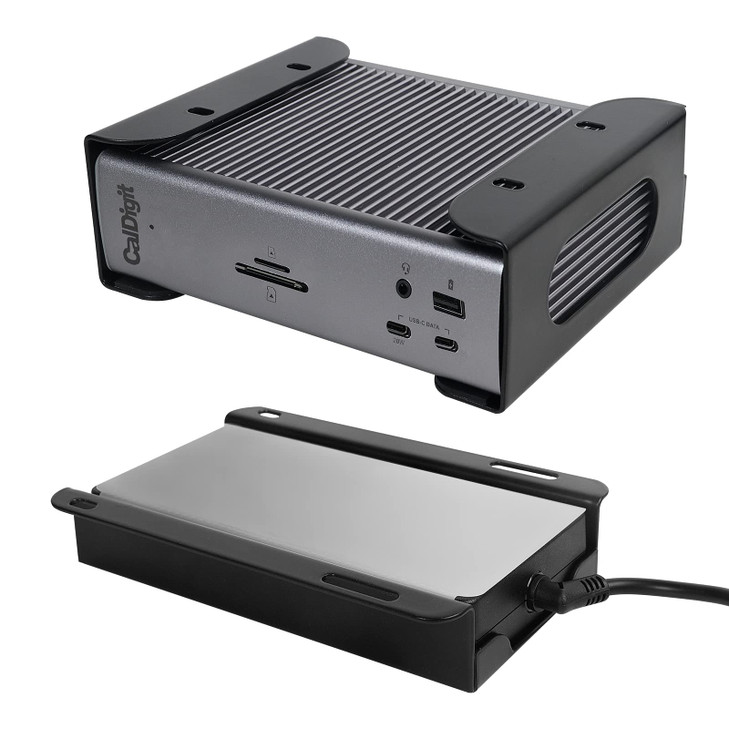 Under Desk Holder for Thunderbolt 4 Dock/Thunderbolt 3 Dock and Power Cable, Under Desk Iron Storage Rack for TS4 /