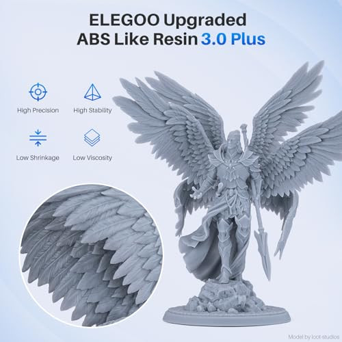 ELEGOO ABS-Like Resin 3.0 Plus Grey 1000G 3D Printer Resin