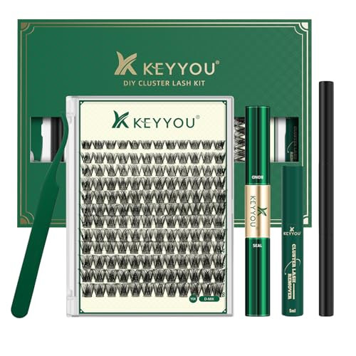 KEYYOU Lash Clusters Kit Natural Wispy Clusters for a Fresh Everyday Look