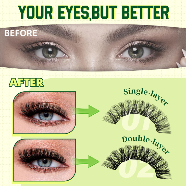KEYYOU Lash Clusters Kit Natural Wispy Clusters for a Fresh Everyday Look