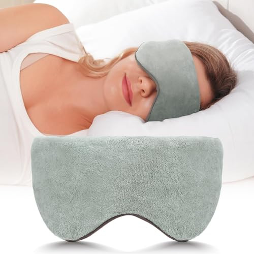 Mr. Sandman Weighted Eye Mask for Sleeping, Blackout Mask, 0.5 lbs, Grey