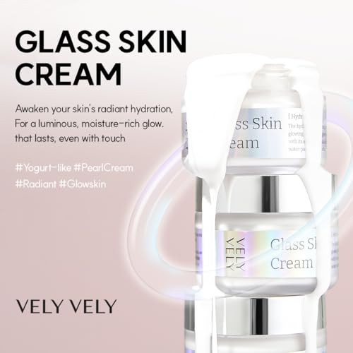 VELY VELY Glass Skin Cream with Niacinamide Glutathione 2.03 fl.oz