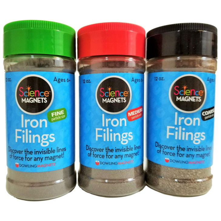 Dowling Magnets Iron Filings, Variety, Laboratory Science, Science Resources, Grades 1+, Pack of 3 (DO-731050)