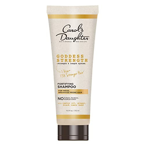 Carol's Daughter Goddess Strength Fortifying Shampoo For Wavy, Coily and Curly Hair, Sulfate Free Shampoo with Castor