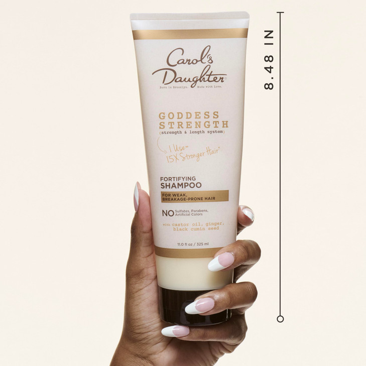 Carol's Daughter Goddess Strength Fortifying Shampoo For Wavy, Coily and Curly Hair, Sulfate Free Shampoo with Castor