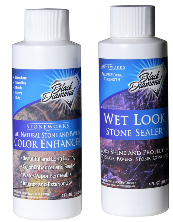 Color Enhancer Sealer for All-Natural Stone and Pavers. Marble, Travertine, Limestone, Granite, Slate, Concrete,