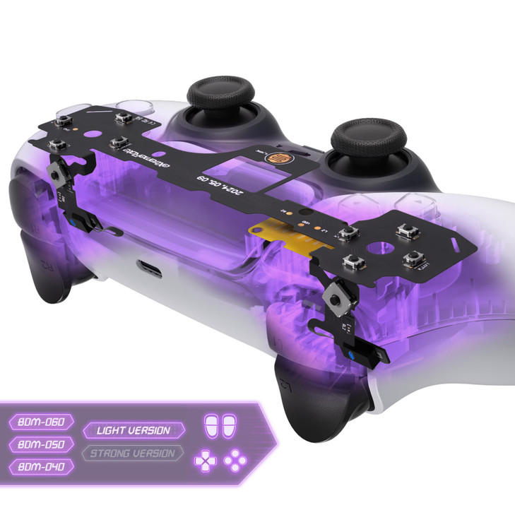 eXtremeRate Light Version Whole Clicky Kit V2 for PS5 Controller BDM-040 050 060 Shoulder Face Buttons, Micro Switch