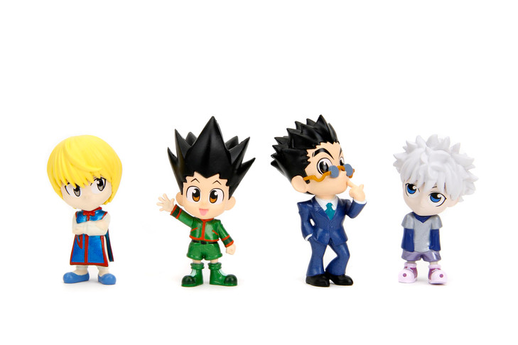 Jada Hunter x Hunter Metalfigs 2.5" 4 Pack (Gon, Killua, Kurapika, Leorio) - Collectible Die-Cast Figures - Authentic