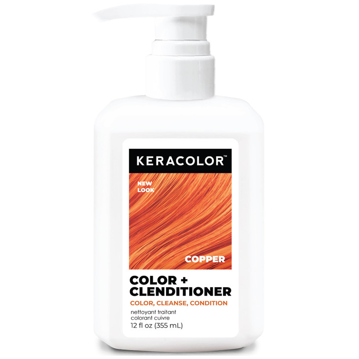 Keracolor Color + Clenditioner, Semi-Permanent Hair Color, Copper, 12 Fl Oz