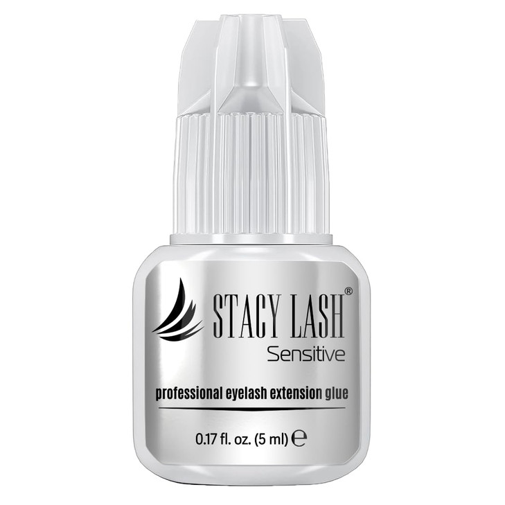 STACY LASH Sensitive Eyelash Extension Glue 0.17fl.oz/5ml / 5-6 Sec Drying time/Retention  4-5 Weeks/Black