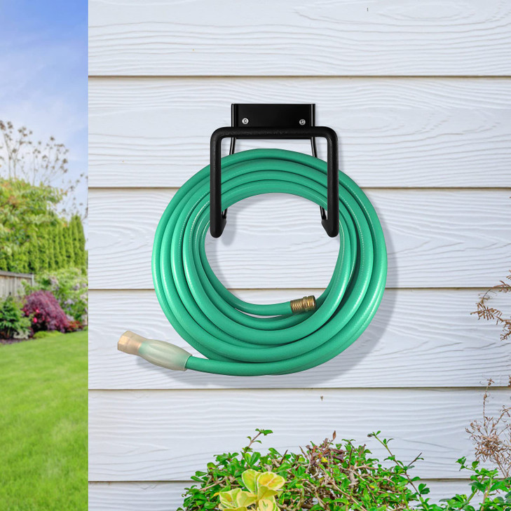 Sageme Hose Hanger, Heavy Duty Metal Hose Holder Wall Mount, Hook for Garden Hose/Expandable Hose/Hose Reel/Water