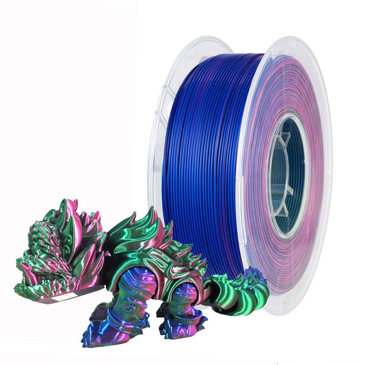 CC3D Silk Tri Color PLA Filament Red/Blue/Green 1.75mm 1KG 3D Printer Triple Color Coextrusion Shiny Metallic 3D