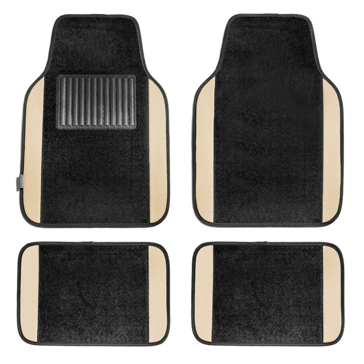 FH Group Automotive Floor Mats A Universal Fit Premium Carpet Car Mats with Driver Heel Pad, Full Set for Cars, SUVs &