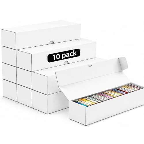JPPSUJJ Trading Card Storage Box 10-Pack, 1000 Count Heavy Duty Corrugated Cardboard Box - Bulk Organizer for TCG,
