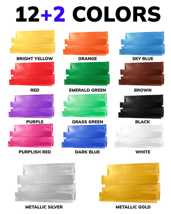 JusArt 14 Colors Jumbo Markers for Quick Bold Poster Banner Sign Lettering and Coloring, 15mm Wide Tip Acrylic Markers