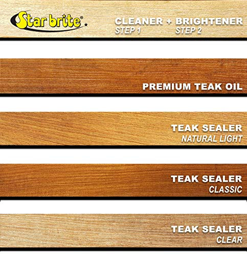 STAR BRITE Premium Golden Teak Oil 16 Oz- Sealer, Preserver, & Finish for Outdoor Teak & Other Fine Woods (085116PW)