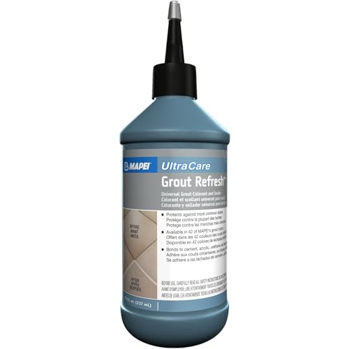 MAPEI UltraCare Grout Refresh, Universal Grout Colorant & Sealer, 8 oz Bottle  Easy Grout Restoration & Protection,