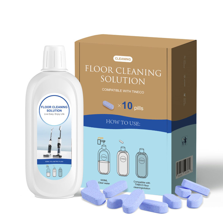 Nukisa 10 Bottles Compatible with Tineco Cleaning Solution Pet 500ml Per Bottle Lavender Scents Floor Cleaner