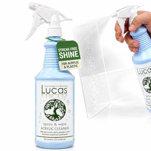 Lucas Acrylic Plastic Cleaner Spray Streak Free Tanning Bed Cleaner