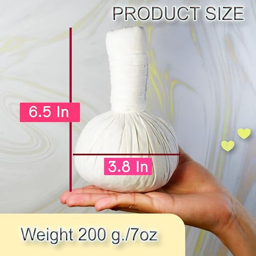 YARIN Thai Herbal Compress Ball  Handmade in Thailand, Natural Herbal Aroma Massage & Spa Compress, Traditional