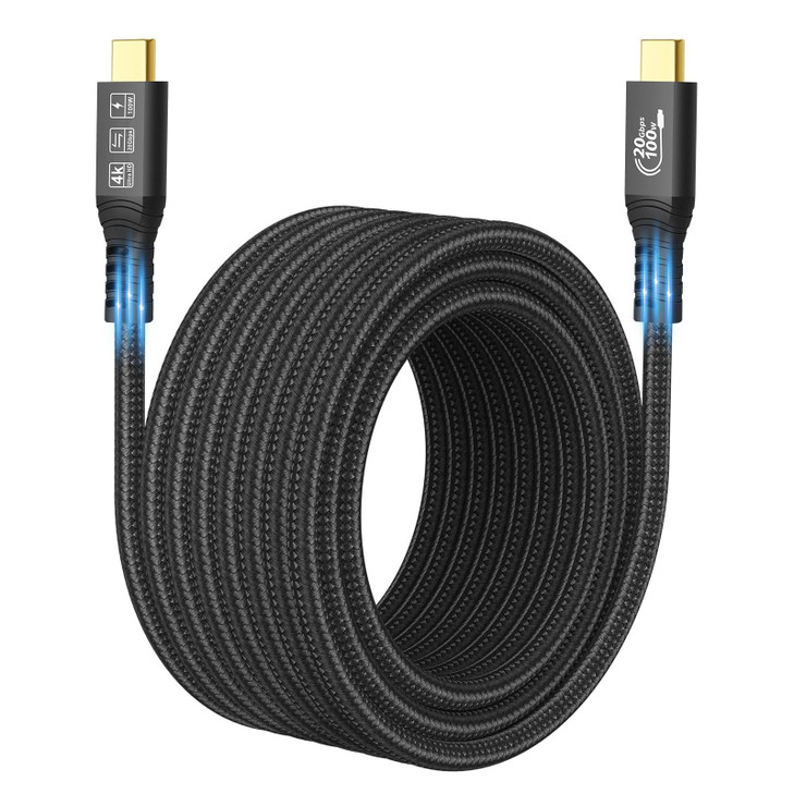 CABLEDECONN Long Type C to C Cable 16.4FT 20Gbps/100W/USB C 3.2 Gen 2