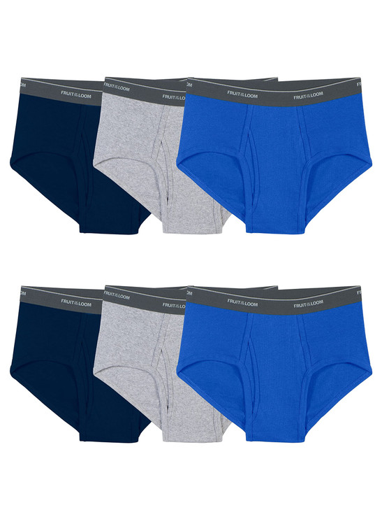 Fruit of the Loom Men's Underwear Briefs, Tag Free & Moisture Wicking, Assorted Color Multipacks, 6 Pack - Assorted
