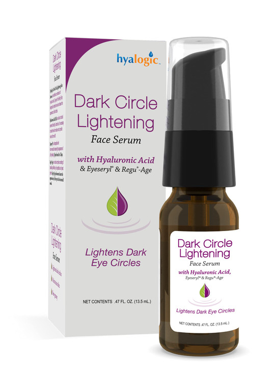 Hyalogic Dark Circle Lightening Face Serum - Treat Under Eye Dark Circles w/Hyaluronic Acid, Eveseryl & Regu-Age -