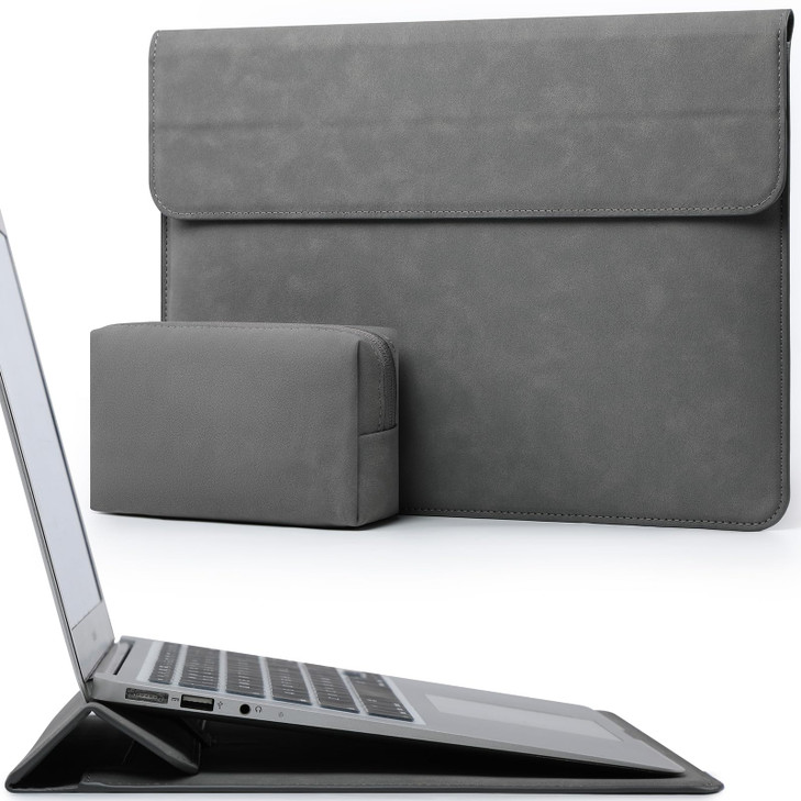 HYZUO 15-16 Inch Laptop Case Bag Sleeve with Stand, Dark Gray