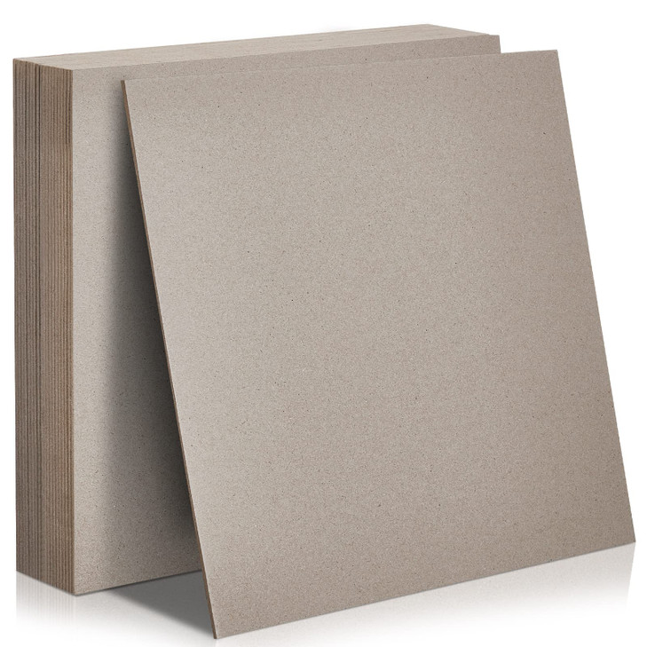 Lewtemi 20pcs Bookboard, Chipboard for Book Binding, 12 x 12''50pt, Gray