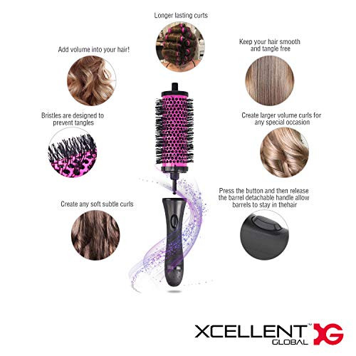 Round Brush Set for Blow Drying - Round Hair Brush Set with Detachable Barrels Styling Tool, Roller with 6 Barrels 1