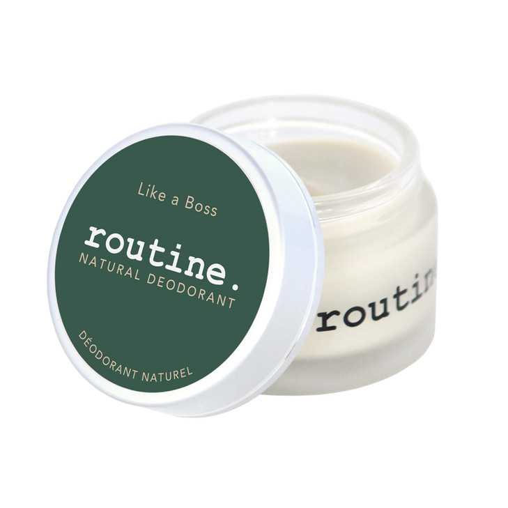 Routine. Natural and Aluminum Free Deodorant (2 Fluid Oz.) for Women and Men | Like a Boss | Rose Geranium, Mandarin