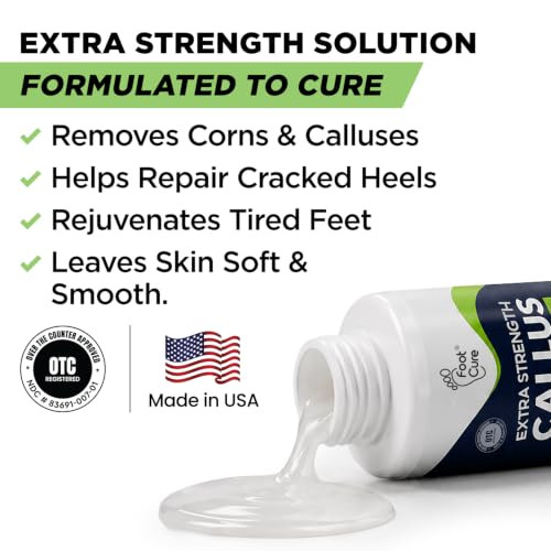 Tea Tree Callus Remover Gel for Dry Cracked Feet, Hard Calluses & Dead Skin