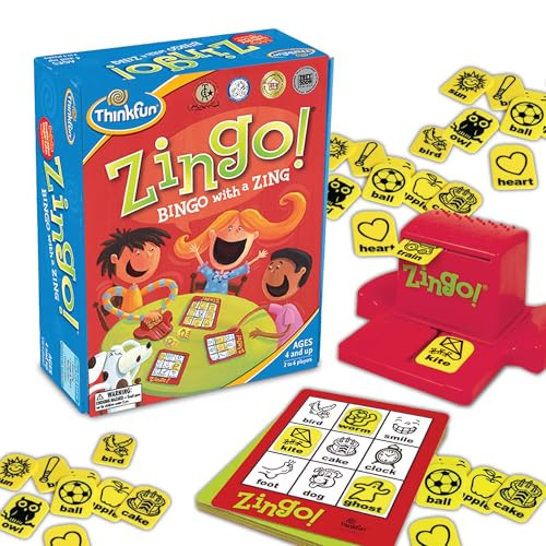 ThinkFun Zingo Bingo Award Winning Preschool Game for Pre-Readers and Early Readers Age 4 and Up - One of the Most