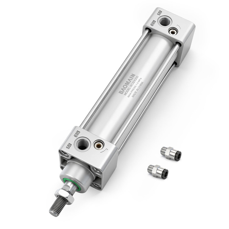 BAOMAIN Pneumatic Air Cylinder 1-1/4" Bore 8" Stroke SC32x200