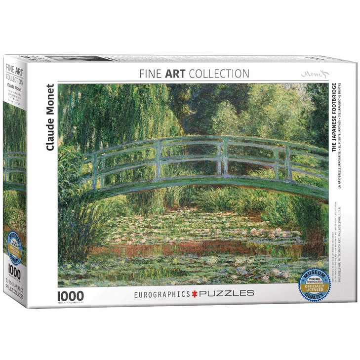 EuroGraphics The Japanese Footbridge by Claude Monet (1000 Piece) Puzzle (6000-0827) , Green