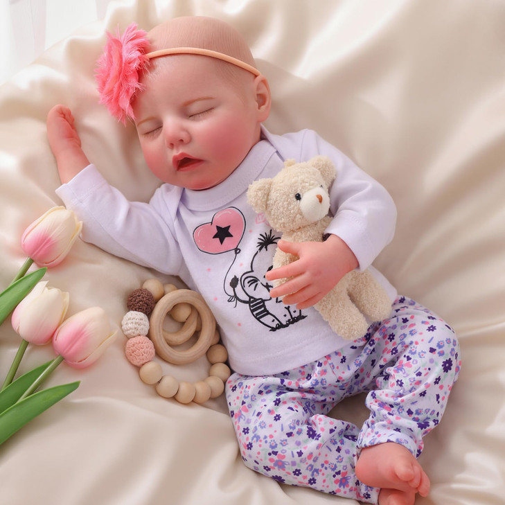 BABESIDE Drink and Wet Reborn Baby Dolls Girl  17 Inch Full Vinyl